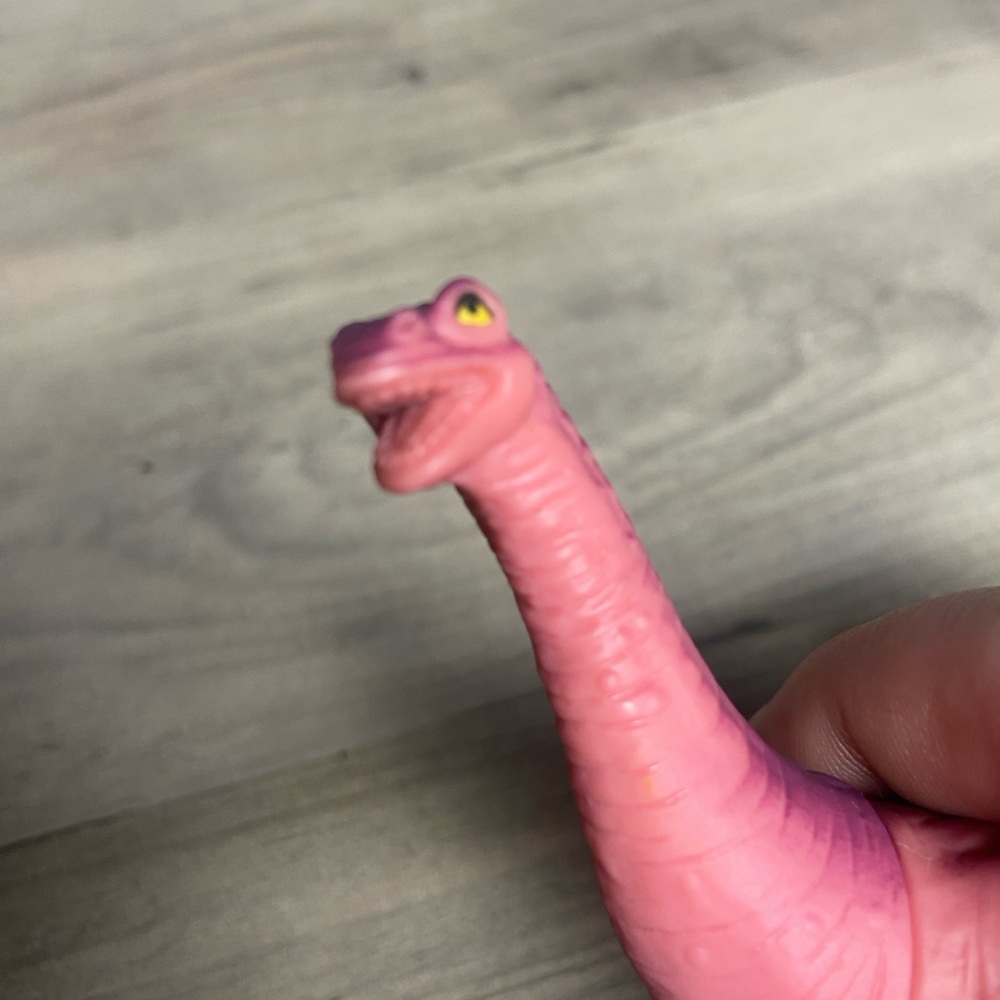 Playskool Definitely Dinosaur Apatosaurus Toy Vintage Action Figure Pink‎ B 1988 - Picture 8 of 10